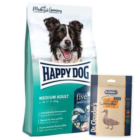 Happy Dog Fit Vital Medium Orta Irk Köpek Maması 12 Kg + Dr.Clauders Ödül 80 Gr