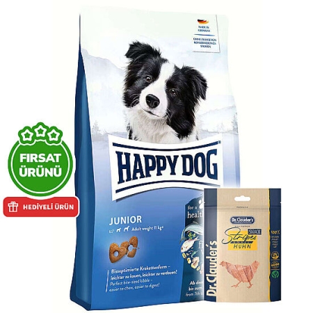 Happy Dog Fit Vital Junior Yavru Köpek Maması 10 Kg + 2 Adet Dr. Clauders Ödül 80 Gr