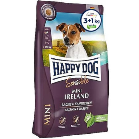 Happy Dog Mini Ireland Tavşan ve Somonlu Küçük Irk Köpek Maması 4 Kg
