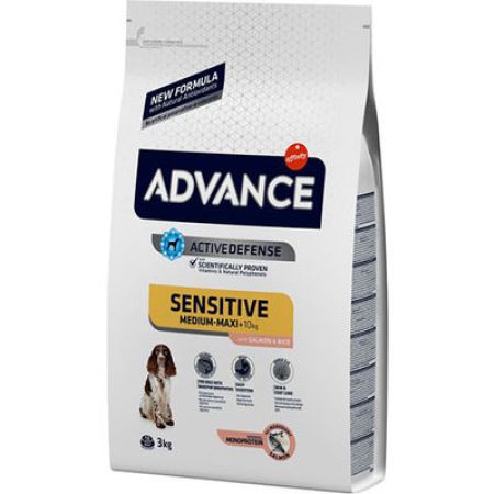 Advance Sensitive Hassas Deri Somon Köpek Maması 3 Kg + Temizlik Mendili