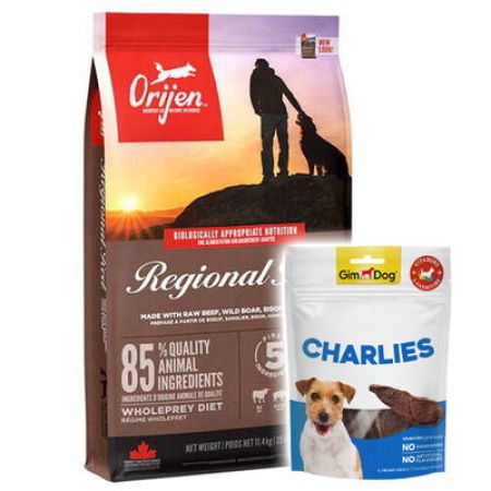 Orijen Regional Red Bizon Etli Tahılsız Köpek Maması 11,4 Kg + Gimdog 70 Gr Köpek Ödülü