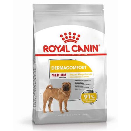 Royal Canin Medium Dermacomfort Deri Sağlığı Köpek Maması 12 Kg + Wanpy Creamy Treat 5x14 Gr