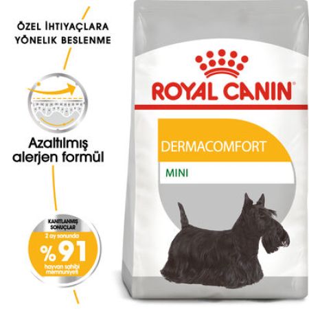 Royal Canin Mini Dermacomfort Küçük Irk Hassas Köpek Maması 3 Kg + Temizlik Mendili