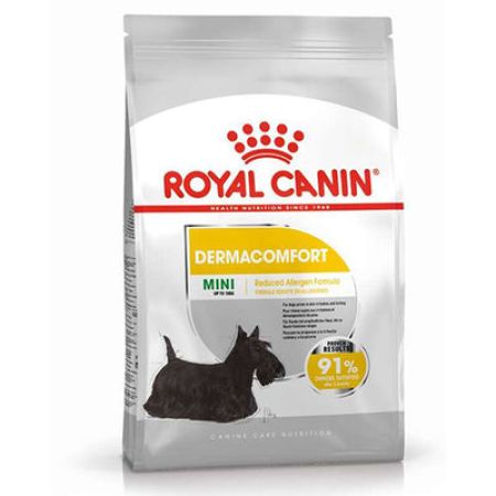 Royal Canin Mini Dermacomfort Küçük Irk Hassas Köpek Maması 3 Kg + Wanpy Creamy Treat 5x14 Gr