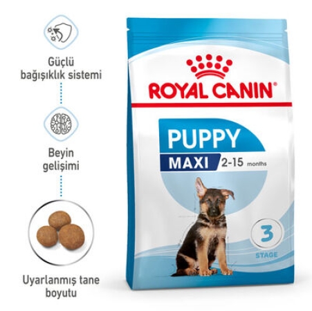 Royal Canin Maxi Puppy Büyük Irk Yavru Köpek Maması 15 Kg + Temizlik Mendili