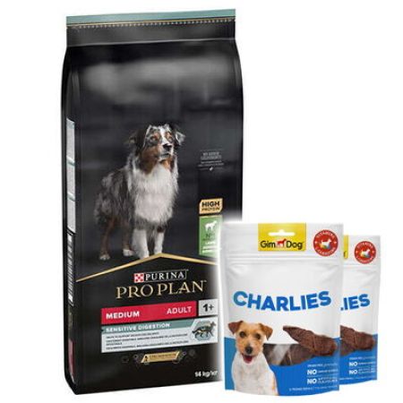 Pro Plan Kuzu Etli Hassas Sindirim Köpek Maması 14 Kg + 2 Adet Gimdog 70 Gr Köpek Ödülü