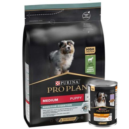 Pro Plan Medium Puppy Kuzu Yavru Köpek Maması 3 Kg + Köpek Konservesi 400 Gr