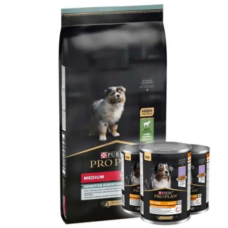 Pro Plan Medium Puppy Kuzu Etli Yavru Köpek Maması 12 Kg + 3 Adet Pro Plan 400 Gr Konserve