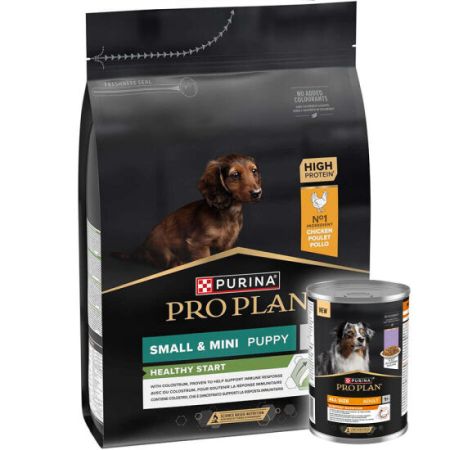 Pro Plan Puppy Tavuk Etli Küçük Irk Yavru Köpek Maması 3 Kg + Köpek Konservesi 400 Gr