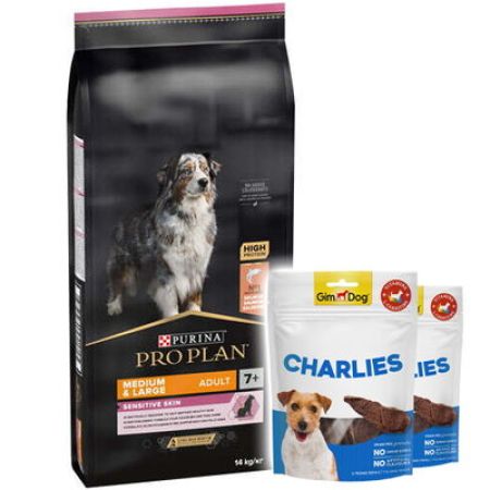 Pro Plan Senior Medium Large Somonlu Yaşlı Köpek Maması 14 Kg + 2 Adet Gimdog 70 Gr Köpek Ödülü