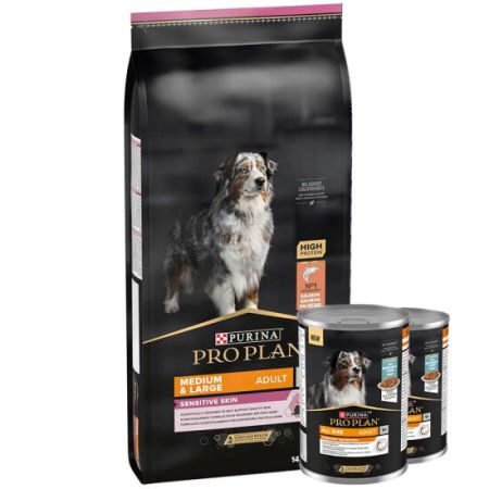 Pro Plan Senior Medium Large Somonlu Yaşlı Köpek Maması 14 Kg + 2 Adet Köpek Konservesi 400 Gr
