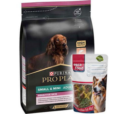 Pro Plan Somonlu Küçük Irk Köpek Maması 3 Kg + Esca Food Mini 150 Gr Ödül