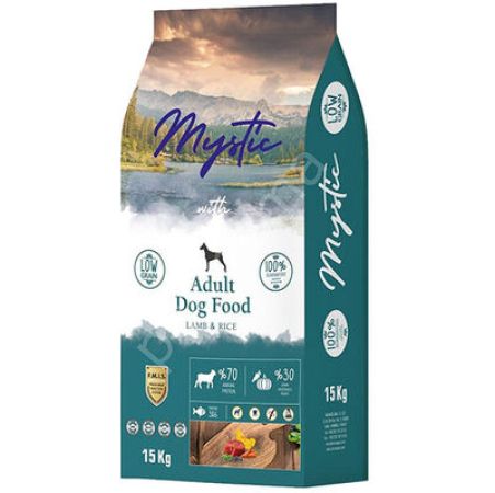 Mystic Düşük Tahıllı Kuzu Etli Köpek Maması 15 Kg + 5 Adet Mystic 400 Gr Konserve