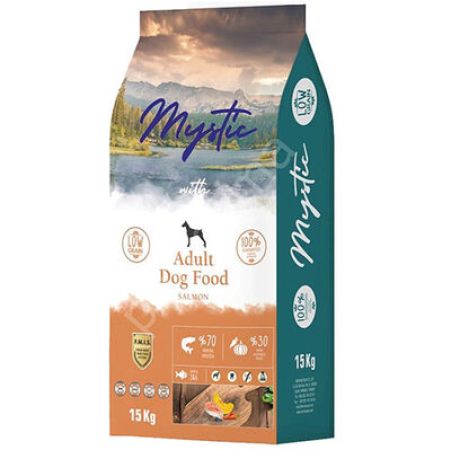 Mystic Düşük Tahıllı Somonlu Yetişkin Köpek Maması 15 Kg + 5 Adet Mystic 400 Gr Konserve