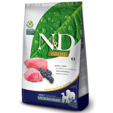 ND Tahılsız Kuzu Yaban Mersinli Orta ve Büyük Irk Köpek Maması 2,5 Kg