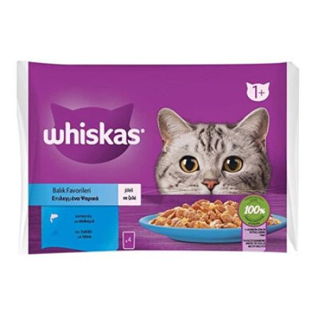 Whiskas Pouch Balık Çeşitleri Kedi Yaş Maması 85 Gr x 4 Adet