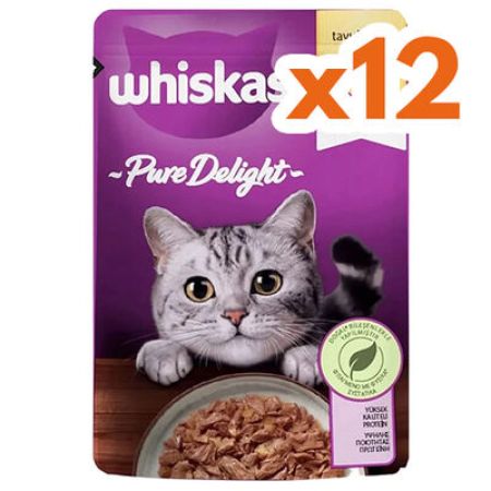 Whiskas Pouch Pure Delight Tavuklu Kedi Yaş Maması 85 Gr - (12 Adet x 85 Gr)