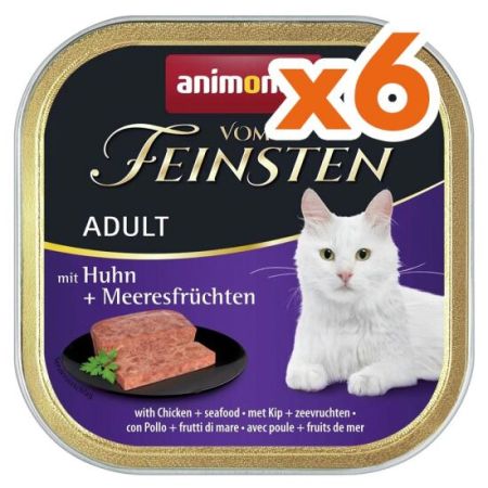 Animonda 83306 Vom Feinsten Tavuk ve Deniz Mahsulü Kedi Yaş Maması 100 Gr x 6 Adet