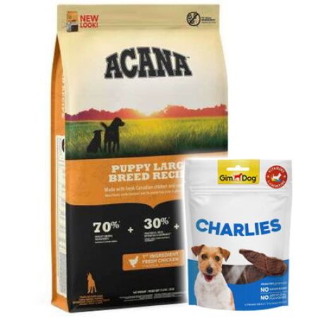 Acana Puppy Large Yavru Tahılsız Köpek Maması 17 Kg + Gimdog 70 Gr Köpek Ödülü
