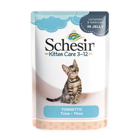 Schesir C575 Pouch Jelly Ton Balıklı Yavru Kıyılmış Kedi Yaş Maması 85 Gr