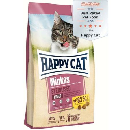 Happy Cat Minkas Sterilised Tavuk Etli Kısırlaştırılmış Kedi Maması 1,5 Kg 
