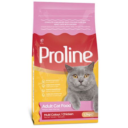 ProLine Renkli Taneli Yetişkin Kedi Maması 1,2 Kg