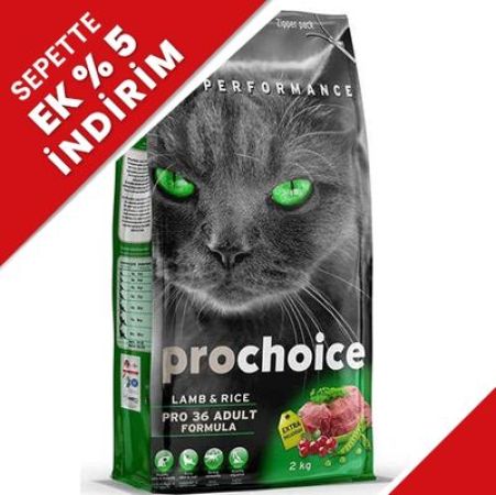 Pro Choice Pro36 Lamb Kuzu Etli Kedi Maması 2 Kg + 2 Adet Bestpet 85 Gr Konserve