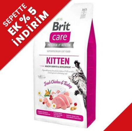 Brit Care Kitten Tavuk ve Hindi Tahılsız Yavru Kedi Maması 2 Kg + 2 Adet Bestpet 85 Gr Konserve