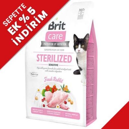 Brit Care Sterilised Sensitive Tavşan Tahılsız Kısırlaştırılmış Kedi Maması 2 Kg + 2 Adet Bestpet 85 Gr Konserve