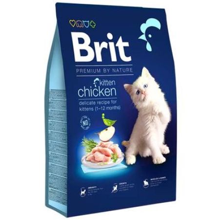 Brit Premium Kitten Tavuk ve Somonlu Yavru Kedi Maması 8 Kg + Brit Dental Kedi Ödülü 50 Gr