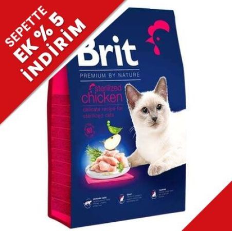 Brit Premium Sterilised Kısırlaştırılmış Tavuk Kedi Maması 8 Kg