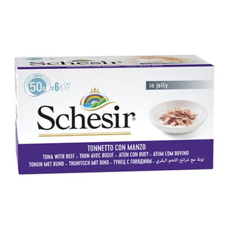 Schesir C106 Multipack Ton Balıklı ve Biftekli Kedi Yaş Maması 50 Gr - 6 Al 5 Öde