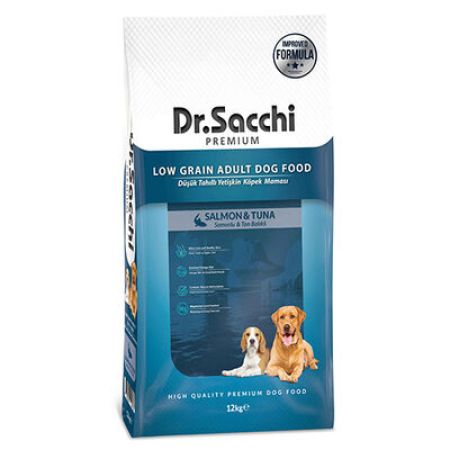 Dr. Sacchi Somon ve Ton Balıklı Köpek Maması 12 Kg