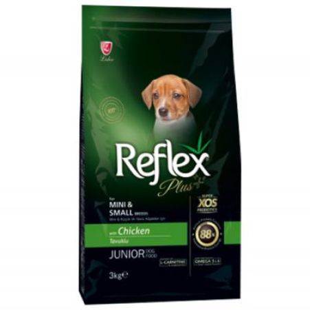 Reflex Plus Mini & Small Tavuk Küçük Irk Yavru Köpek Maması 3 Kg