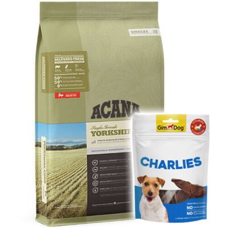 Acana Yorkshire Pork Domuz ve Bal Kabaklı Köpek Maması 2 Kg + Gimdog 70 Gr Köpek Ödülü