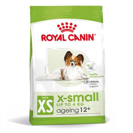 Royal Canin X-Small Ageing 12 Yaş Üzeri Yaşlı Köpek Maması 1,5 Kg + Wanpy Creamy Treat 5x14 Gr