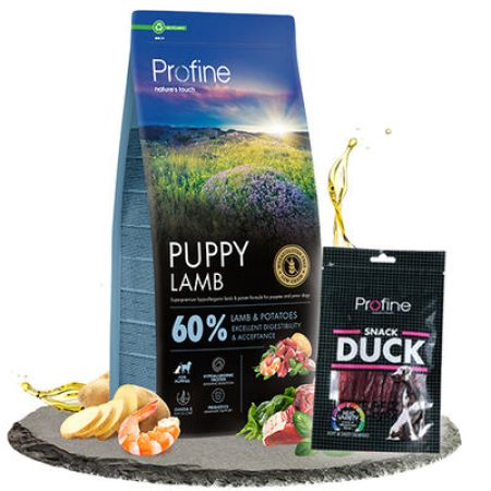 Profine Puppy Lamb Kuzu Etli Hipo-Alerjenik Yavru Köpek Maması 12 Kg + 1 Adet Profine Ödül