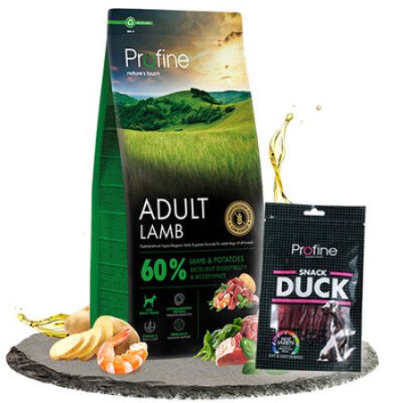 Profine Adult Lamb Kuzu Etli Hipo-Alerjenik Köpek Maması 12 Kg + 1 Adet Profine Ödül