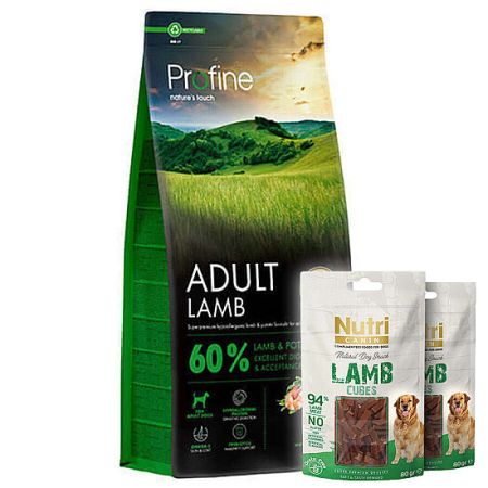 Profine Adult Lamb Kuzu Etli Hipo Alerjenik Köpek Maması 12 Kg + 2 Adet Nutri Canin Köpek Ödülü