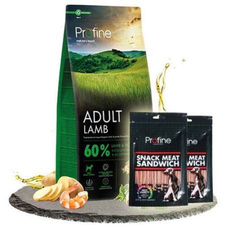 Profine Adult Lamb Kuzu Etli Hipo-Alerjenik Köpek Maması 12 Kg + 2 Adet Profine Köpek Ödülü