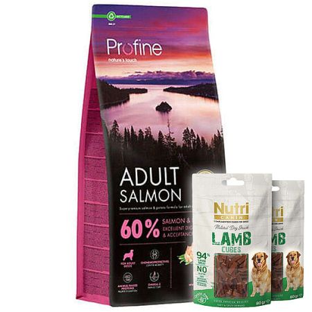 Profine Adult Somonlu Köpek Maması 12 Kg + 2 Adet Nutri Canin Köpek Ödülü