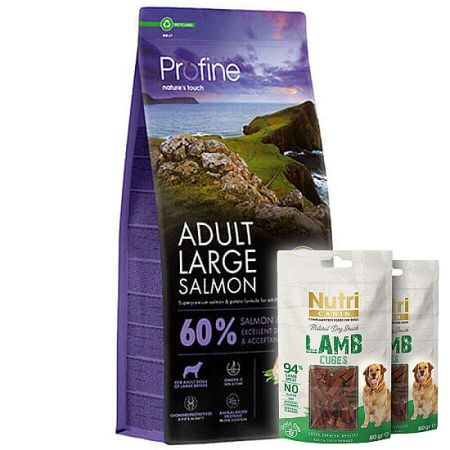 Profine Adult Large Somonlu Köpek Maması 12 Kg + 2 Adet Nutri Canin Köpek Ödülü