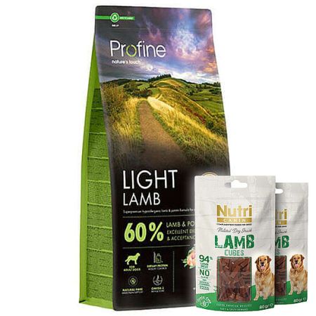 Profine Light Lamb Kuzu Etli Hipo Alerjenik Köpek Maması 12 Kg + 2 Adet Nutri Canin Köpek Ödülü