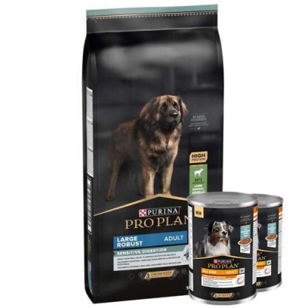 Pro Plan Large Robust Kuzu Etli Büyük Irk Köpek Maması 14 Kg + 2 Adet Köpek Konservesi 400 Gr