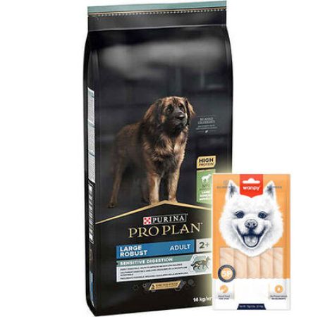 Pro Plan Large Robust Kuzu Etli Büyük Irk Köpek Maması 14 Kg + Wanpy Creamy Treat 5x14 Gr