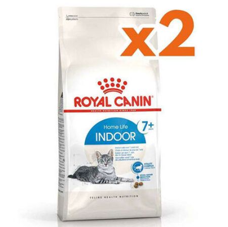 Royal Canin Indoor +7 Yaşlı Ev Kedi Maması 3,5 Kg x 2 Adet + 2 Adet Crocus Cream Ödül 4x15 Gr