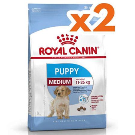 Royal Canin Medium Puppy Orta Irk Yavru Köpek Maması 4 Kg x 2 Adet + 2 Adet Wanpy Creamy Treat 5x14 Gr