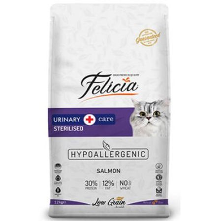 Felicia Hypoallergenic Urinary Sterilised Somonlu Kısırlaştırılmış Kedi Maması 2 Kg + Temizlik Mendili