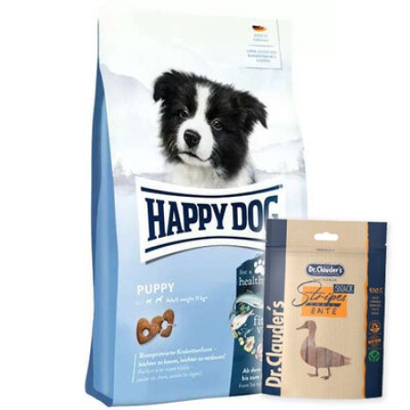Happy Dog Puppy Kümes Hayvanı ve Somon Yavru Köpek Maması 10 Kg + Dr.Clauders Ödül 80 Gr