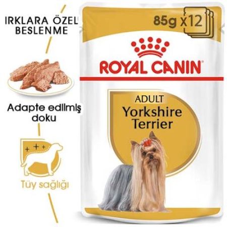 Royal Canin Pouch Yorkshire Terrier Irkı Özel Yaş Köpek Maması 85 Gr - BOX - x 12 Adet